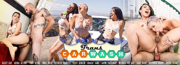 [GenderX Films] Emma Rose, Gracie Jane, Jayne Calloway, Kasey Kei - Trans Carwash 2025 Split Scenes [HD, 1080p]